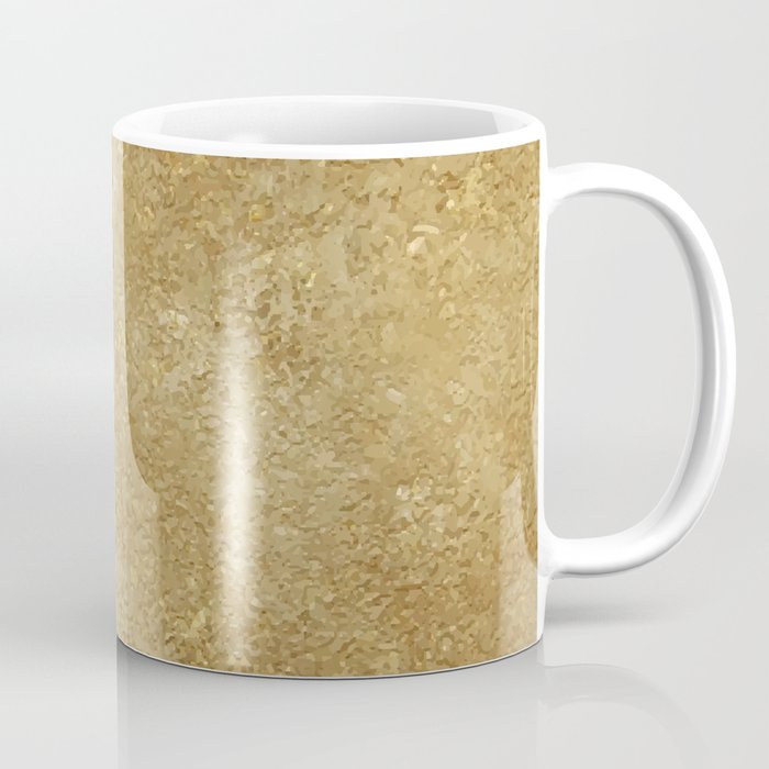 Gold Rush, Golden Shimmer Texture, Exotic Metallic Shine Graphic Design Coffee Mug