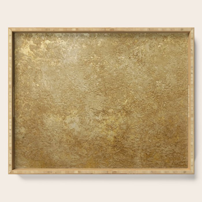 Gold Rush, Golden Shimmer Texture, Exotic Metallic Shine Graphic Design Serving Tray