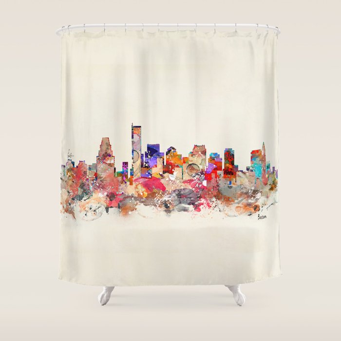 Boston City Massachusetts Shower Curtain