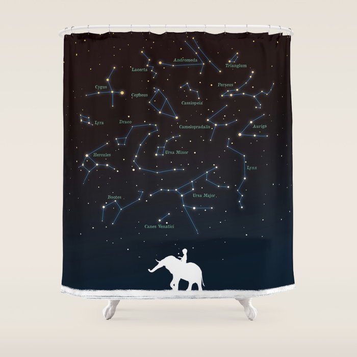 Falling Star Constellation Shower Curtain