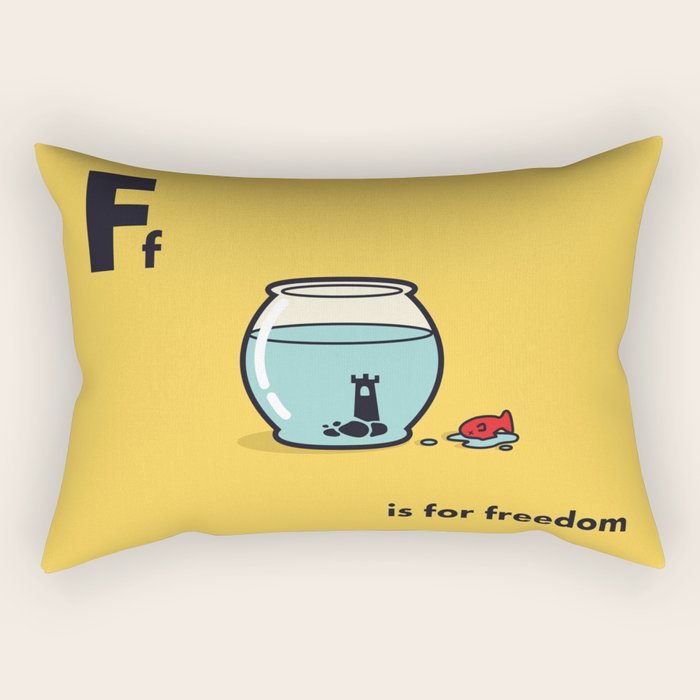 F Is For Freedom - The Irony Rectangular Pillow