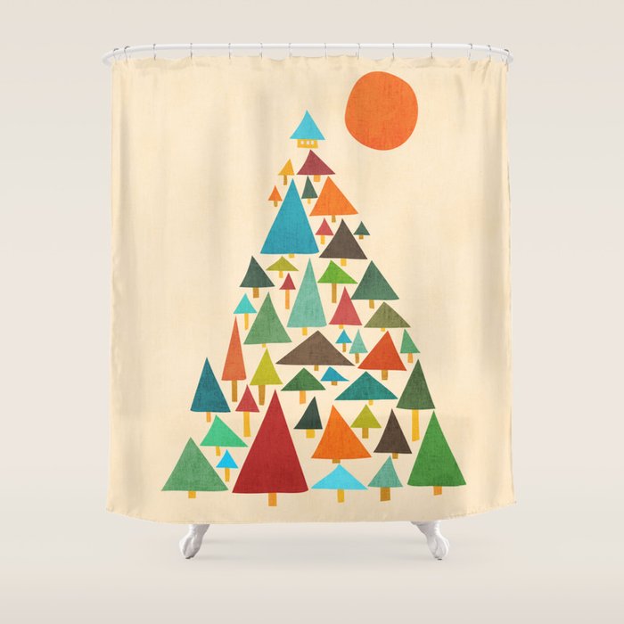 The House At The Pine Forest Shower Curtain
