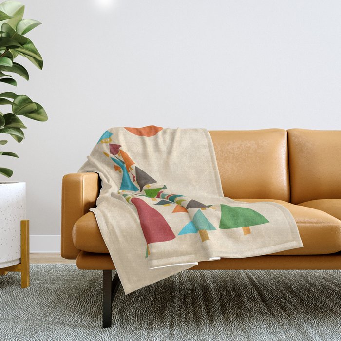 The House At The Pine Forest Throw Blanket