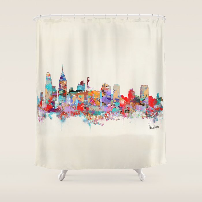 Philadelphia Pennsylvania Skyline Shower Curtain
