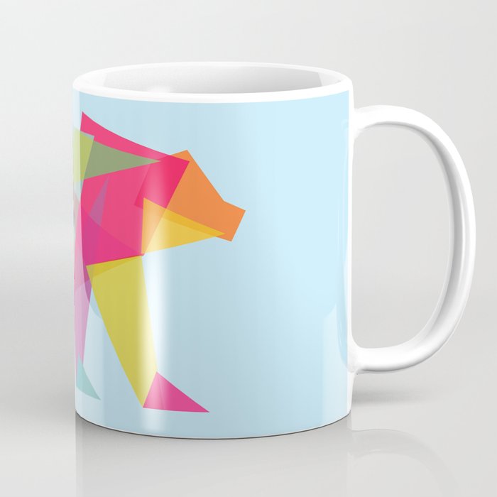 Fractal Bear - Neon Colorways Coffee Mug