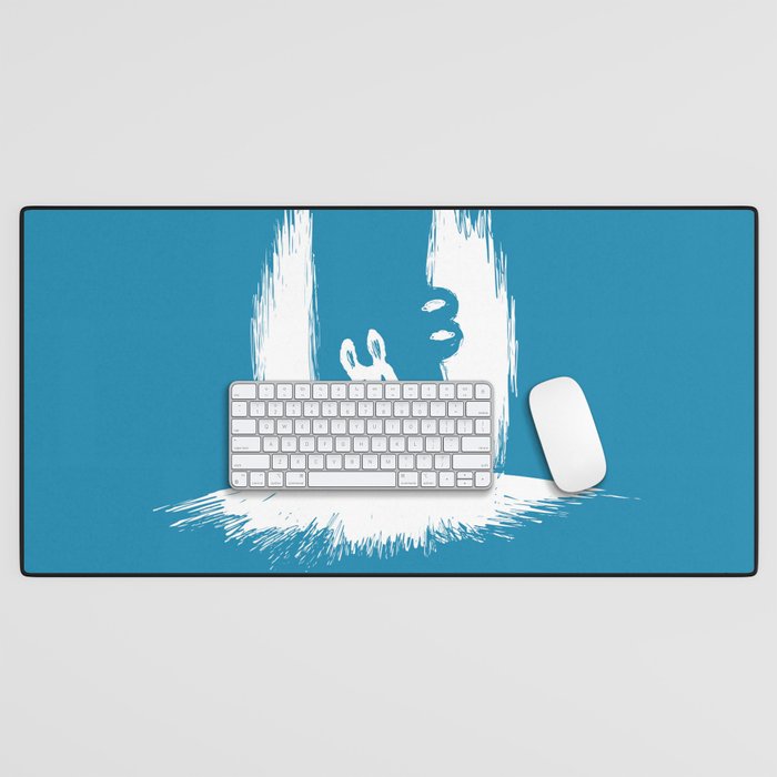 Cornered! (Bunny And Crocodile) Desk Mat