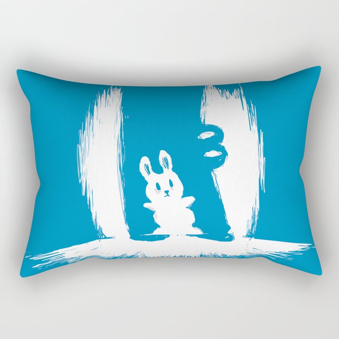 Cornered! (Bunny And Crocodile) Rectangular Pillow