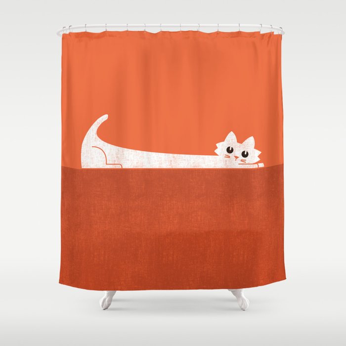 Mark'S Superpower: Cat Superstretch Shower Curtain