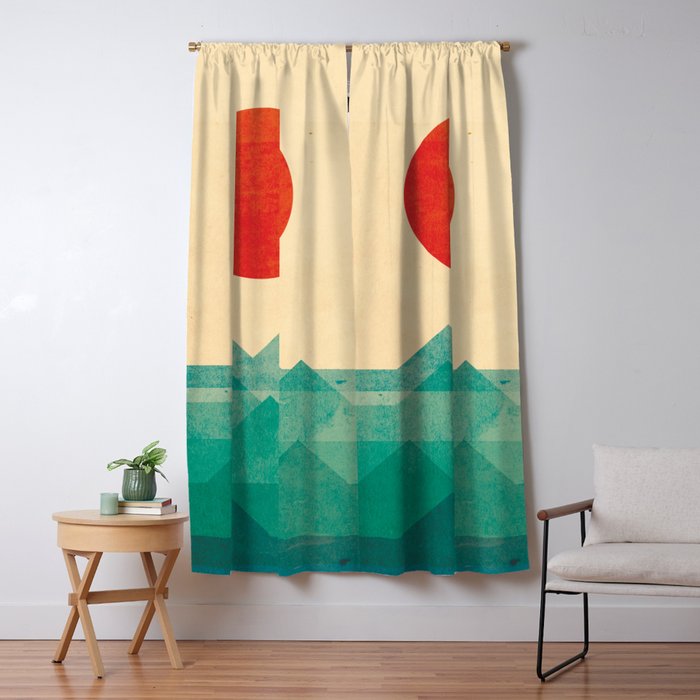 The Ocean, The Sea, The Wave Window Curtain
