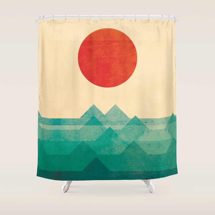 The Ocean, The Sea, The Wave Shower Curtain