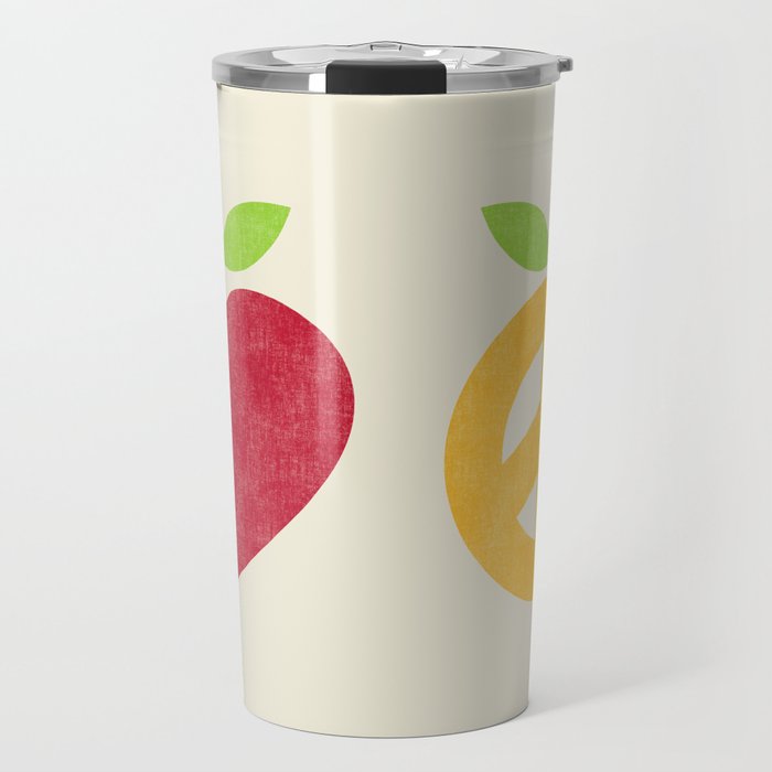 Apple And Orange - Love And Peace Travel Mug
