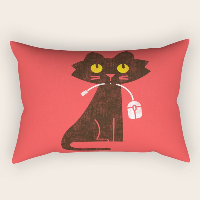 Fitz - Hungry Hungry Cat (And Unfortunate Mouse) Rectangular Pillow