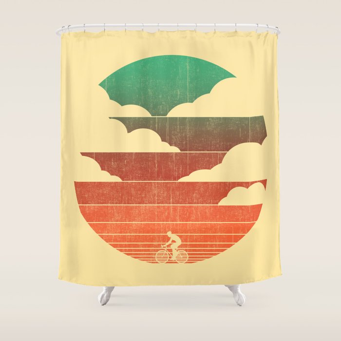 Go West (Cycling Edition) Shower Curtain