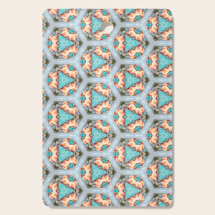 Flamingos On The Beach, Wildlife Surrealism Birds, Nature Flamingo Fantasy Beach Summer Photography Cutting Board