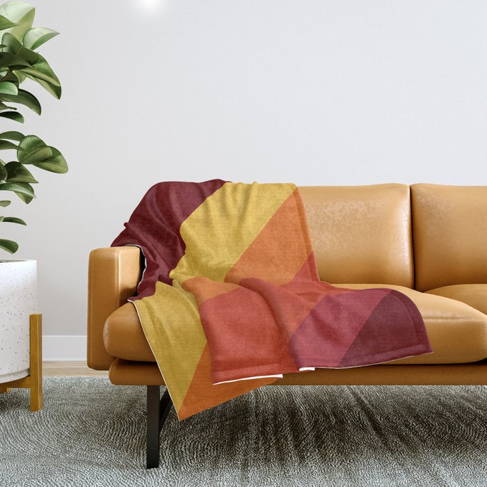 Retro 70s Color Palette Ii Throw Blanket