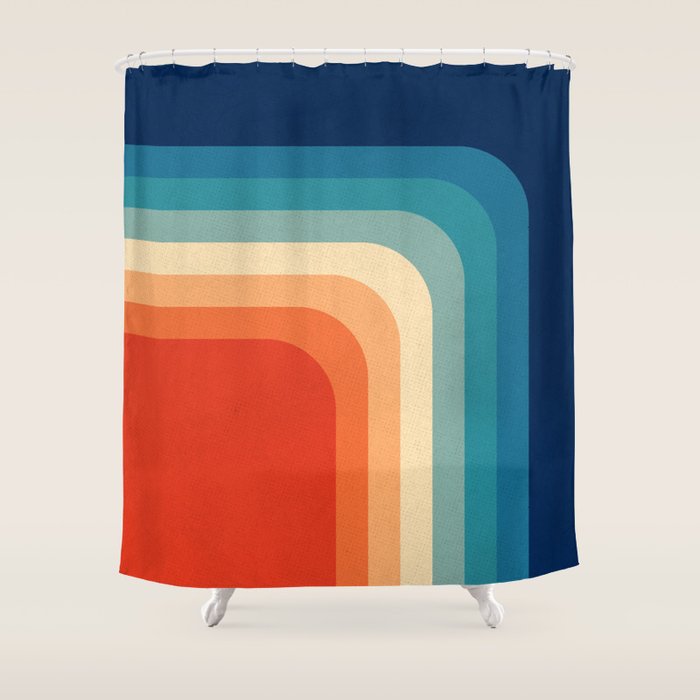 Retro 70s Color Palette Iii Shower Curtain