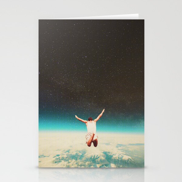Falling With A Hidden Smile Stationery Card