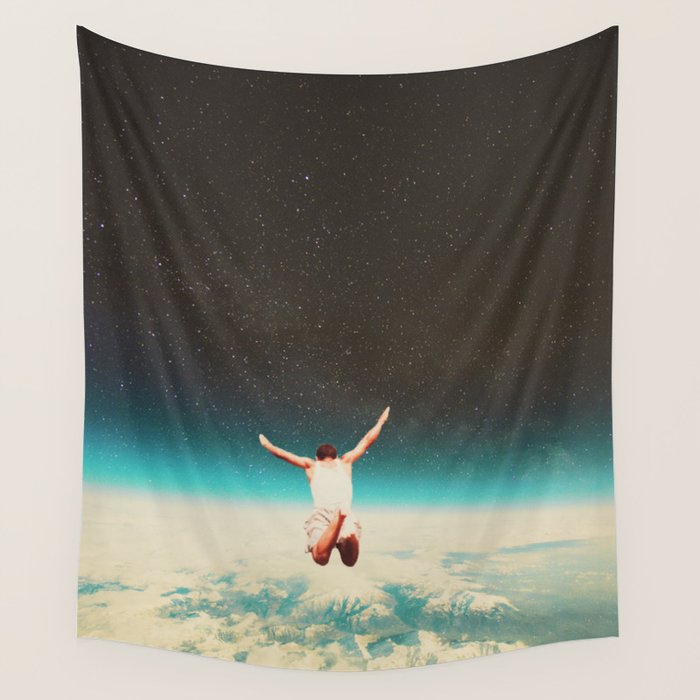 Falling With A Hidden Smile Wall Tapestry