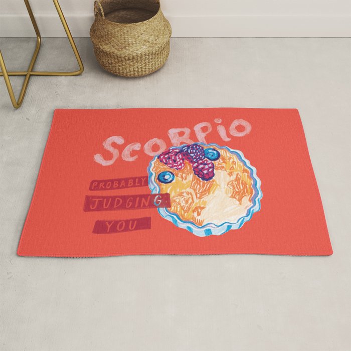 Scorpio Mood In Tomato Red | Zodiac Series Rug