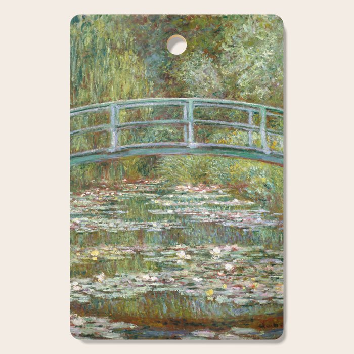 Monet - Bridge Over A Pond Of Water Lilies, 1899 - Painting Cutting Board