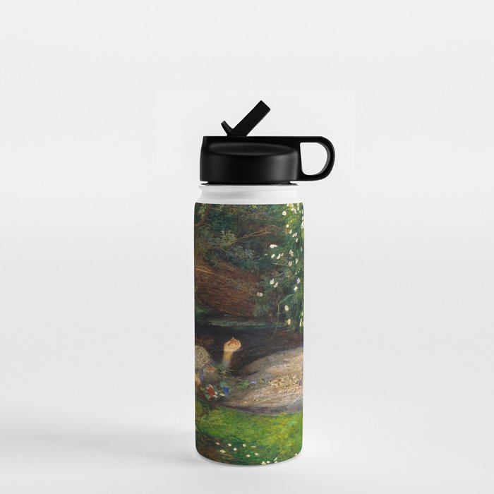 Ophelia Painting By John Everett Millais Water Bottle
