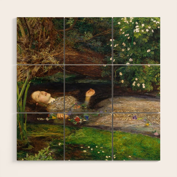 Ophelia Painting By John Everett Millais Wood Wall Art