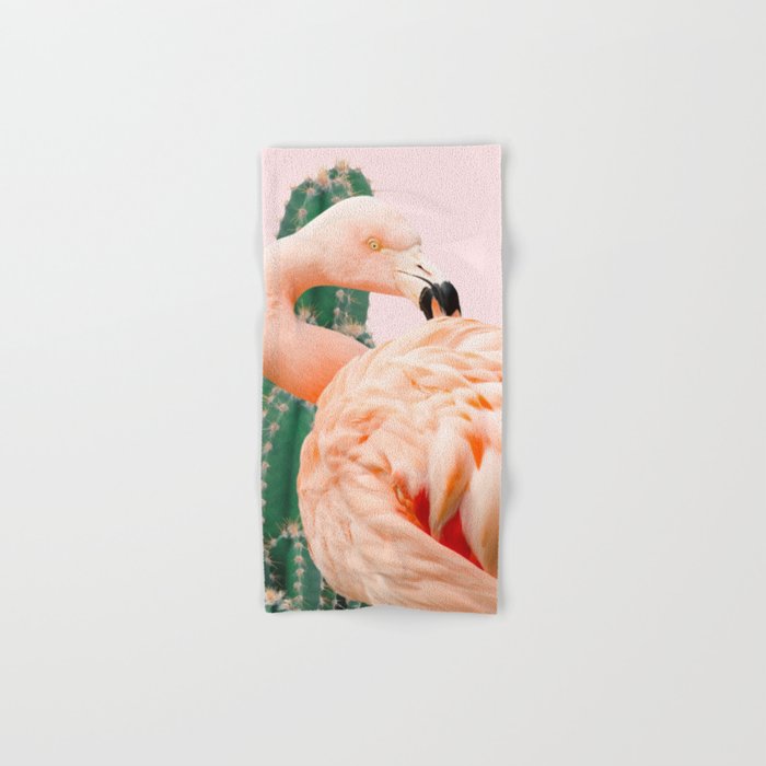 Flamingo & Cactus #Homestorie #Decor #Buyart Bath Towel