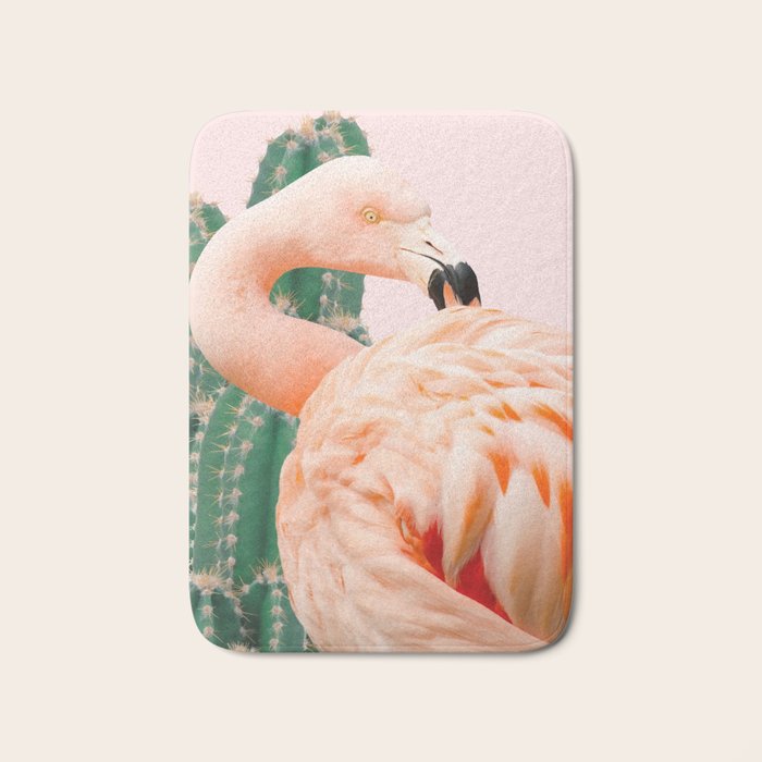 Flamingo & Cactus #Homestorie #Decor #Buyart Bath Mat