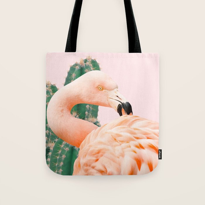 Flamingo & Cactus #Homestorie #Decor #Buyart Tote Bag