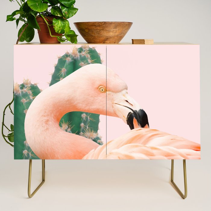 Flamingo & Cactus #Homestorie #Decor #Buyart Credenza
