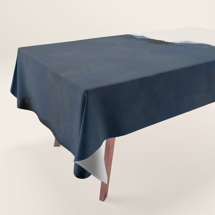 Abstract, Blue, Beige, Indigo Tablecloth
