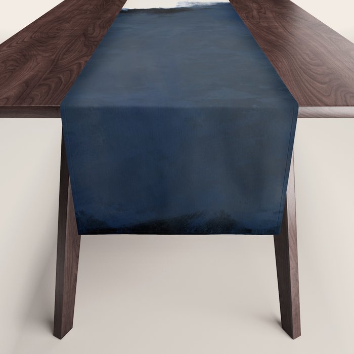 Abstract, Blue, Beige, Indigo Table Runner