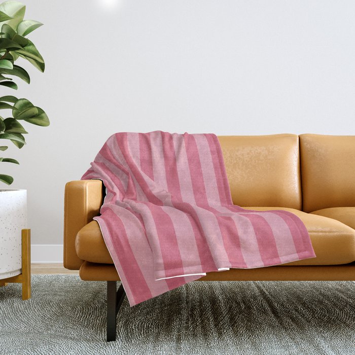Large Nantucket Red Cabana Tent Stripes Throw Blanket