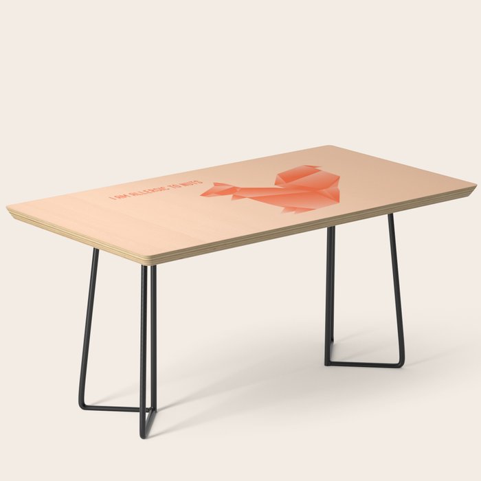 Allergic To Nuts - Origami Orange Squirrel Coffee Table