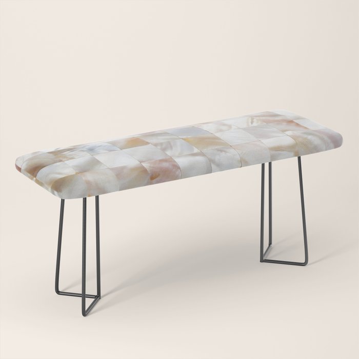 Mother Of Pearl, Exotic Tiles Photography, Neutral Minimal Geometrical Graphic Design Bench