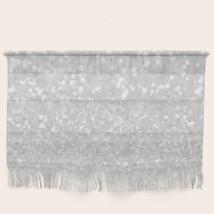Chic Elegant Glamour White Faux Glitter Wall Hanging
