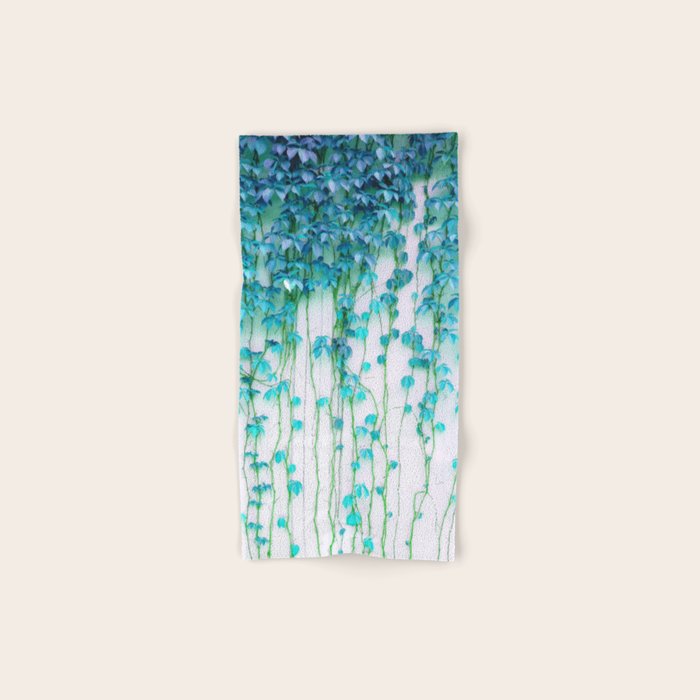 Average Absence, Botanical Minimal Nature Creepers Plants, Tropical Watercolor Bohemian Painting Bath Towel