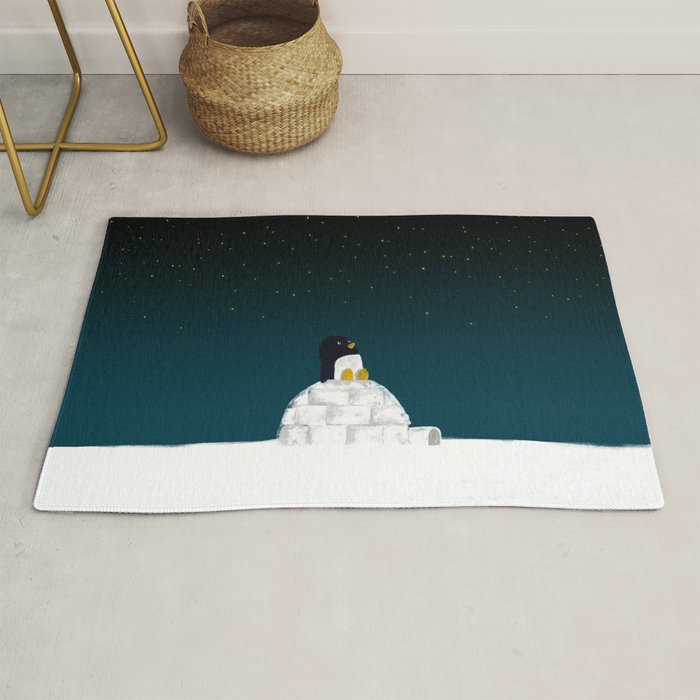 Star Gazing - Penguin'S Dream Of Flying Rug