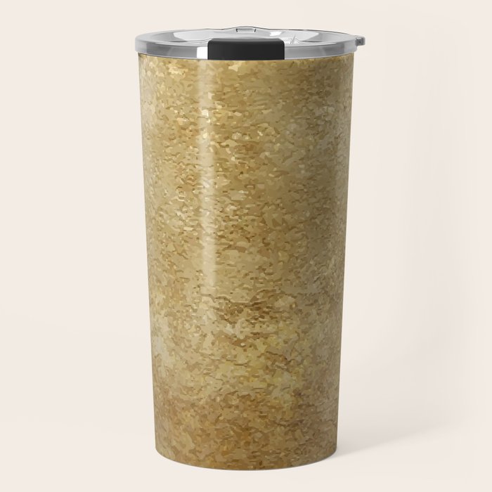 Gold Rush, Golden Shimmer Texture, Exotic Metallic Shine Graphic Design Travel Mug