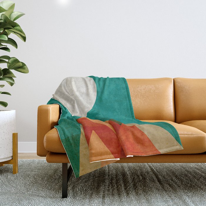 Full Moon Over Sahara Desert Throw Blanket