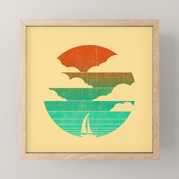 Go West (Sail Away In My Boat) Mini Art Print