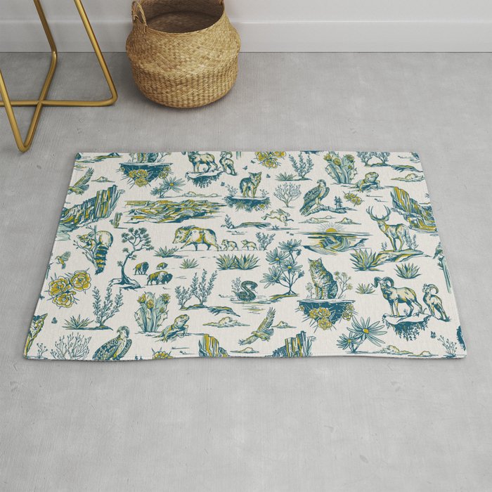 Grand Canyon National Park Wildlife Pattern Rug