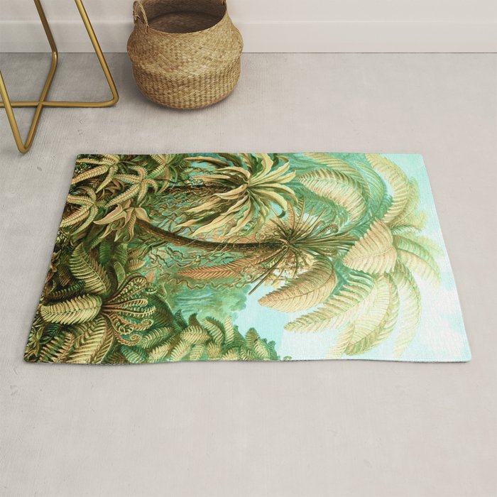 Vintage Tropical | Jungle Botanical Nature Banana Tree | Bohemian Plants Trees Forest Rug