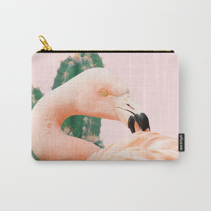Flamingo & Cactus #Homestorie #Decor #Buyart Carry All Pouch