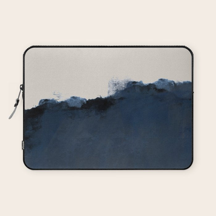 Abstract, Blue, Beige, Indigo Laptop Sleeve