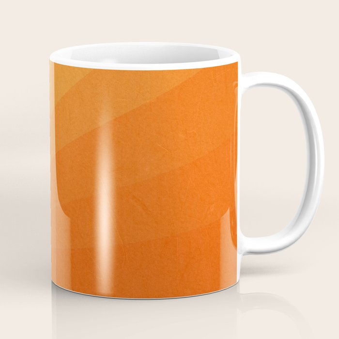 Shades Of Sun - Line Gradient Pattern Between Light Orange And Pale Orange Coffee Mug
