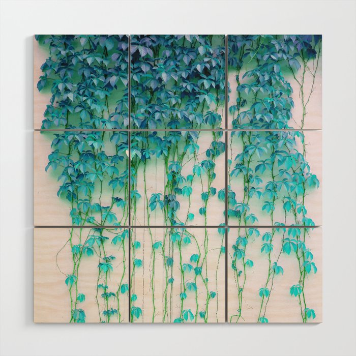 Average Absence, Botanical Minimal Nature Creepers Plants, Tropical Watercolor Bohemian Painting Wood Wall Art