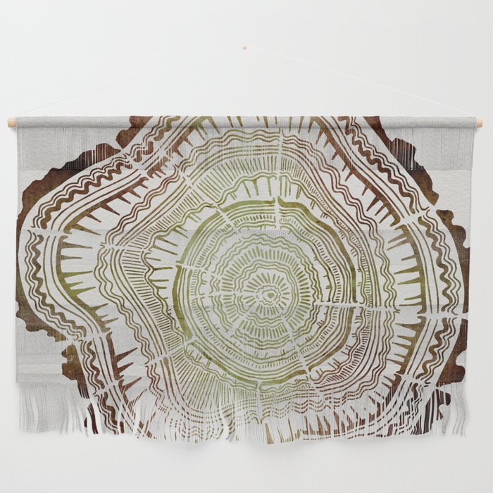 Tree Rings - Watercolor Ombre Wall Hanging