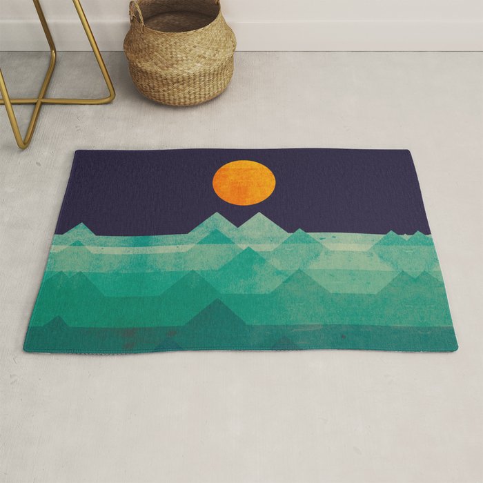 The Ocean, The Sea, The Wave - Night Scene Rug