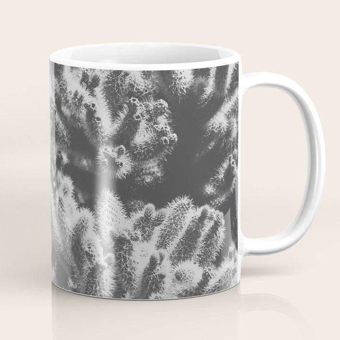 Cholla Cactus Garden (Black + White) Coffee Mug